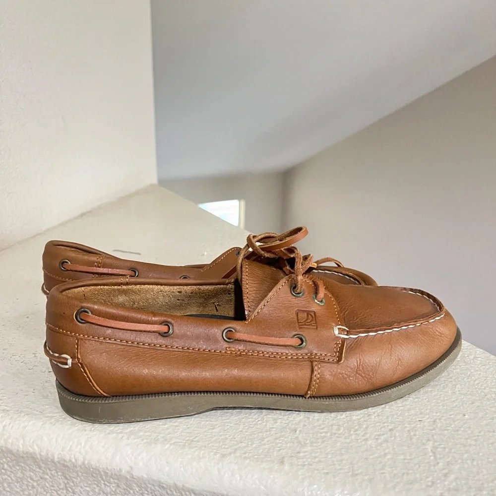 Sperry Top-Sider‎ 2 Eye Sahara Brown Boat Shoe Driving Loafers Casual Men Sz 11